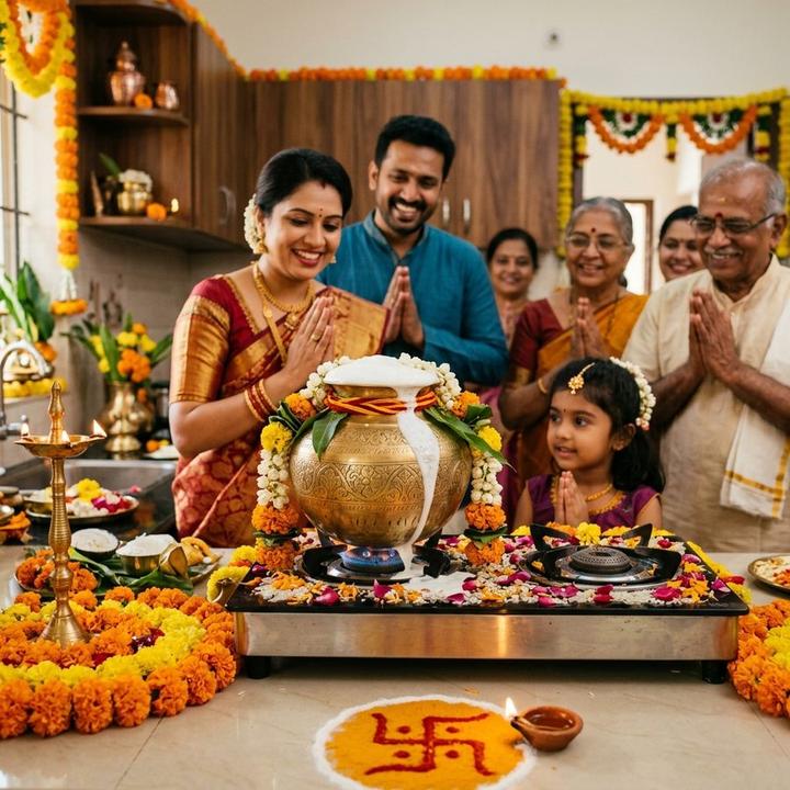 Traditional Milk Boiling (Kshira Paak) Ceremony - Griha Pravesh Puja in Bangalore
